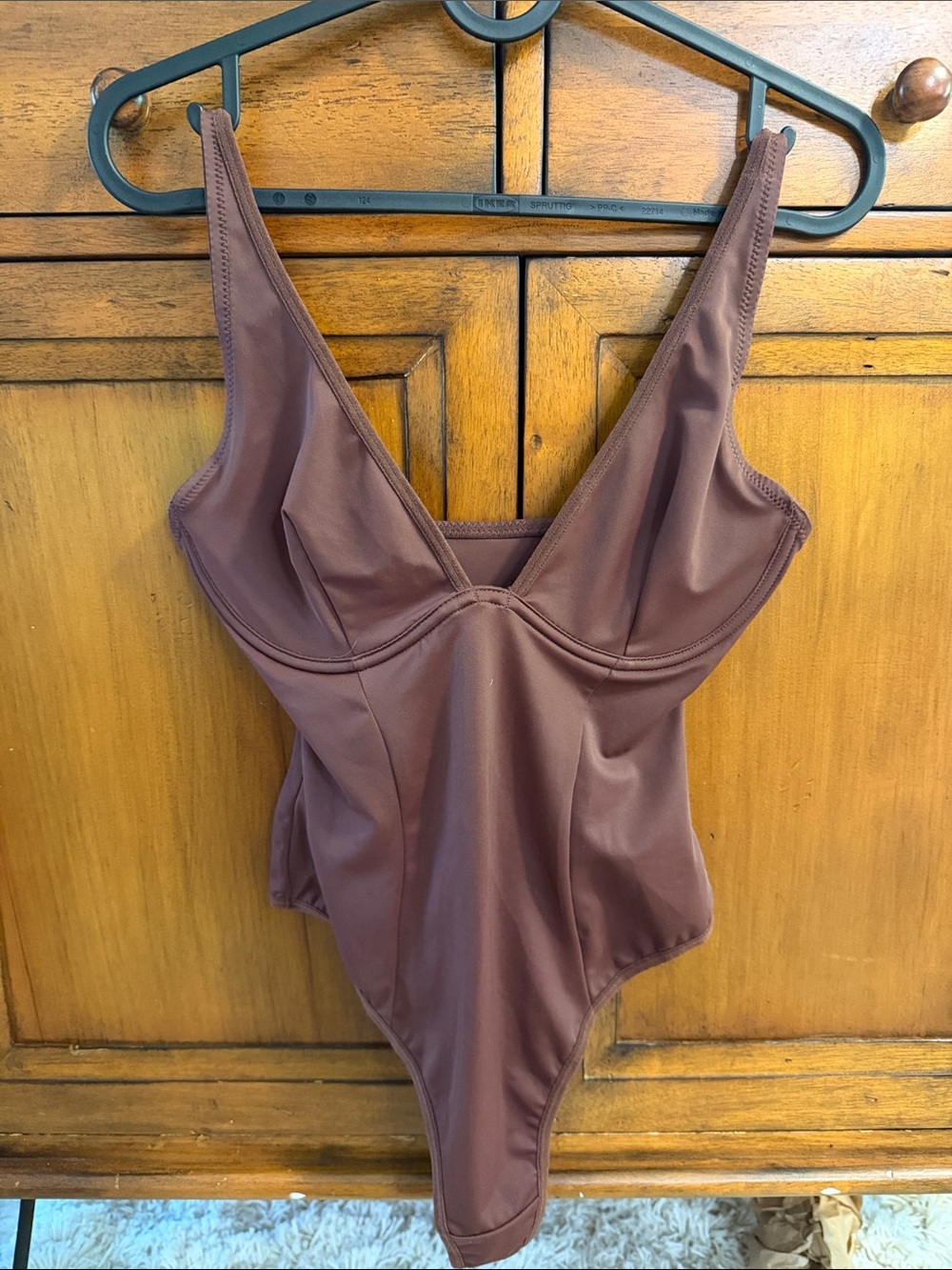 Women's Bodysuit in Mauve Brown